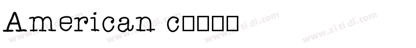 American c字体转换